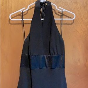 Black halter top dress